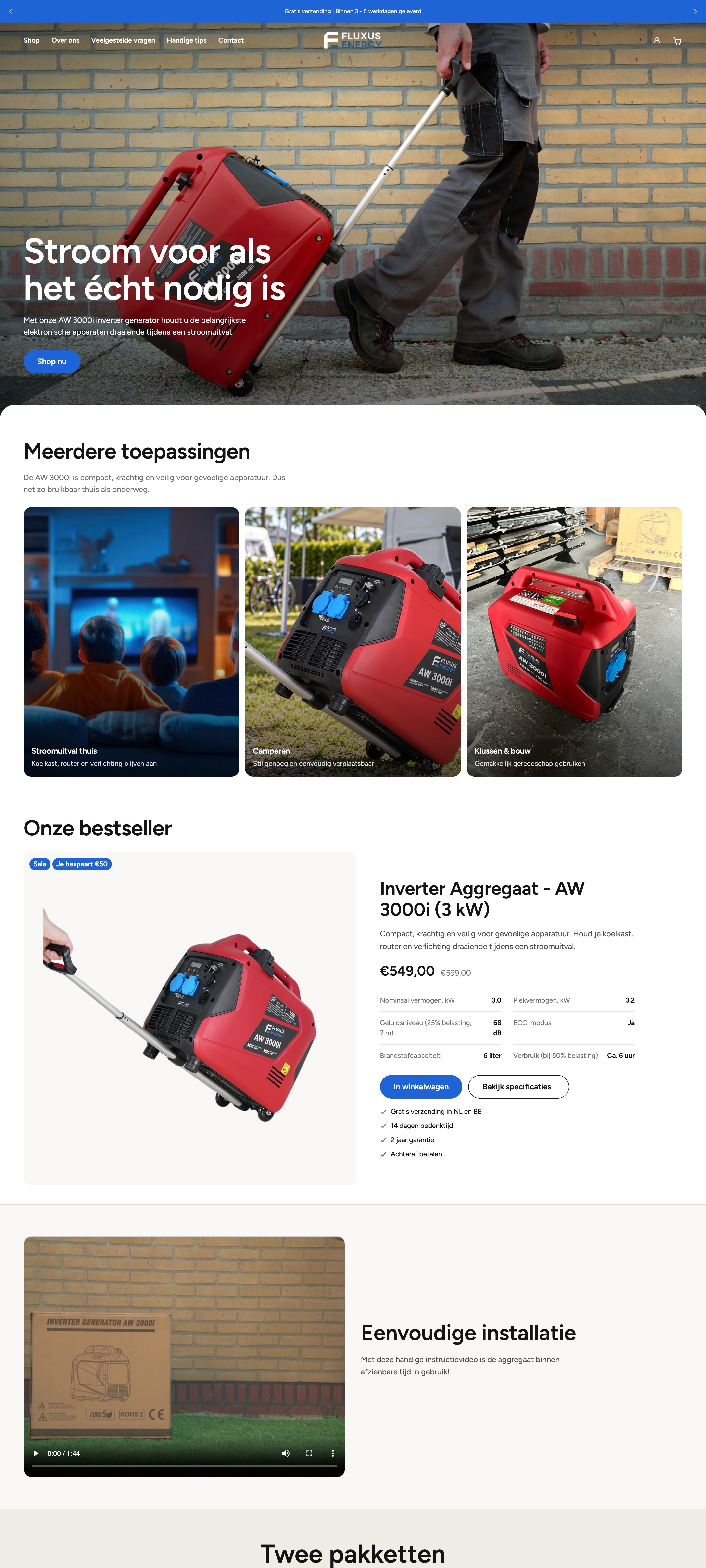 Fluxus Energy webshop